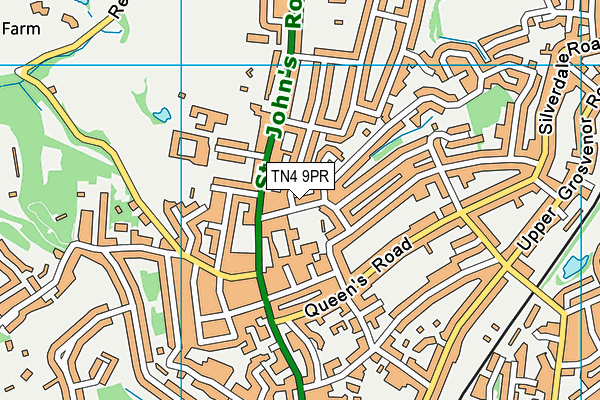 TN4 9PR map - OS VectorMap District (Ordnance Survey)