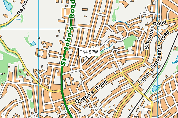 TN4 9PW map - OS VectorMap District (Ordnance Survey)