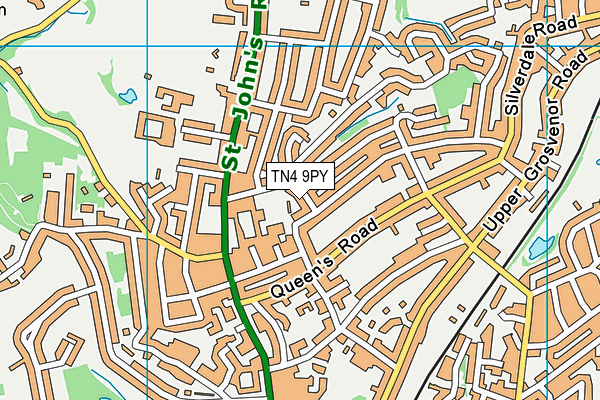 TN4 9PY map - OS VectorMap District (Ordnance Survey)