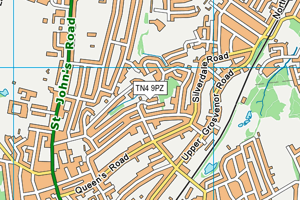TN4 9PZ map - OS VectorMap District (Ordnance Survey)