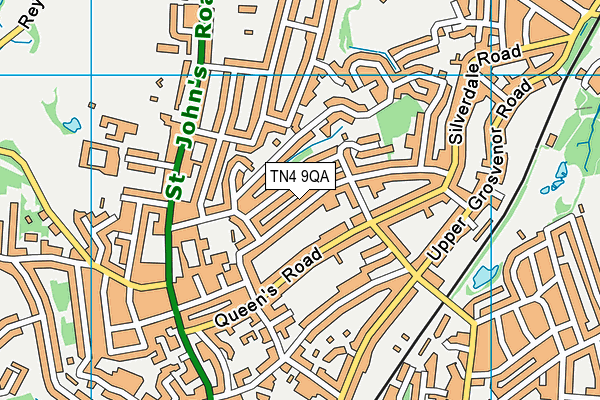 TN4 9QA map - OS VectorMap District (Ordnance Survey)