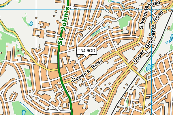 TN4 9QD map - OS VectorMap District (Ordnance Survey)