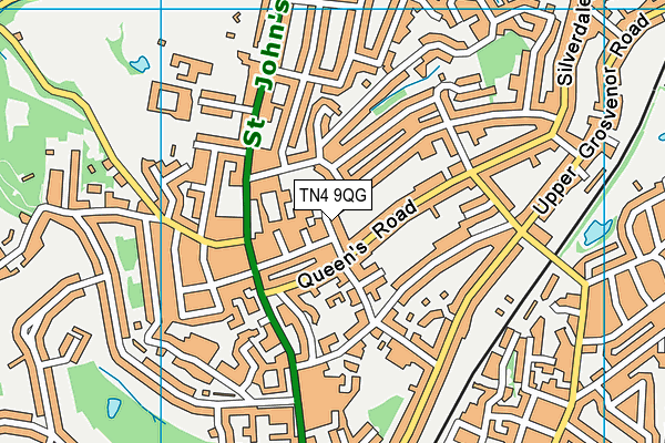 TN4 9QG map - OS VectorMap District (Ordnance Survey)