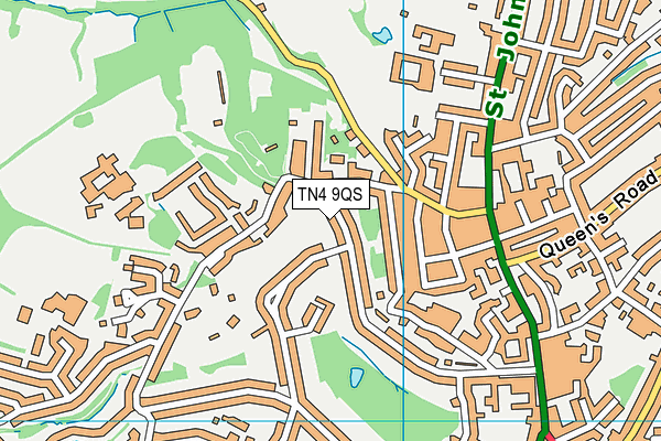 TN4 9QS map - OS VectorMap District (Ordnance Survey)