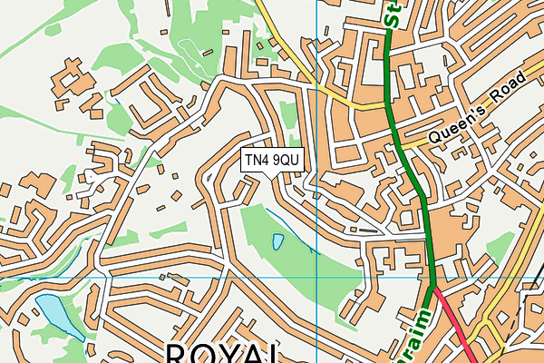 TN4 9QU map - OS VectorMap District (Ordnance Survey)
