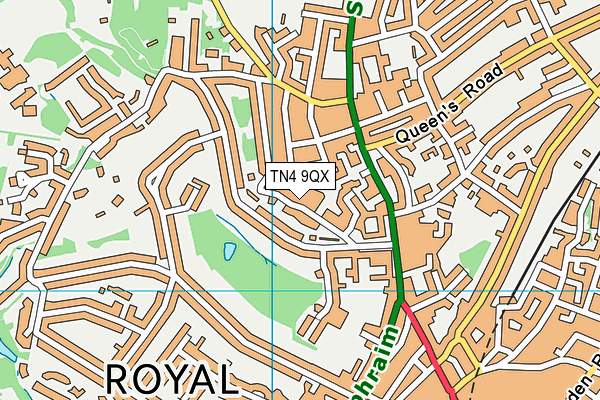 TN4 9QX map - OS VectorMap District (Ordnance Survey)