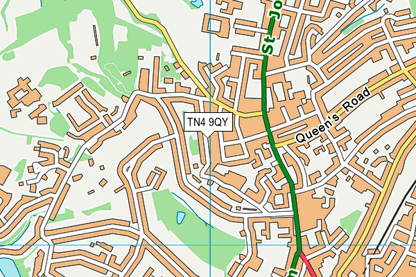 TN4 9QY map - OS VectorMap District (Ordnance Survey)