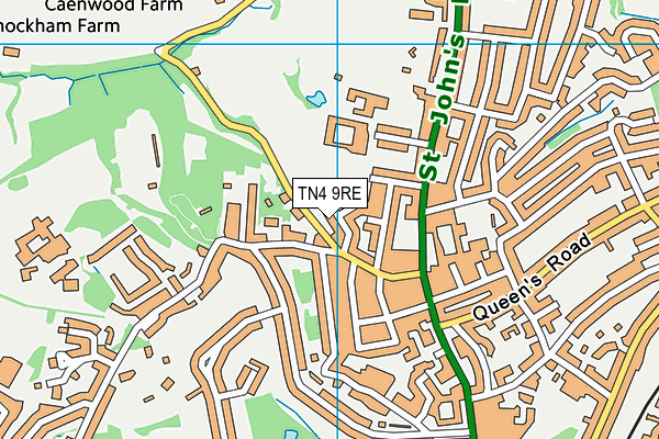 TN4 9RE map - OS VectorMap District (Ordnance Survey)