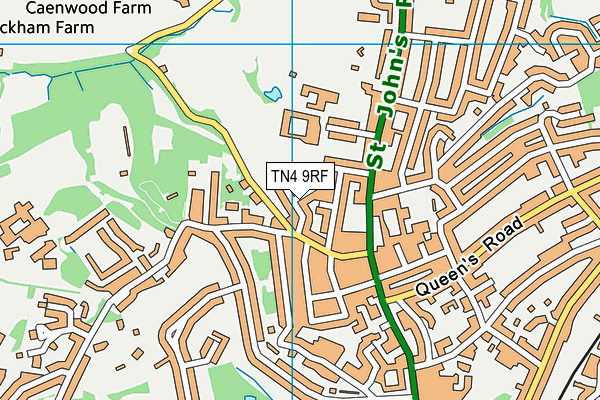 TN4 9RF map - OS VectorMap District (Ordnance Survey)