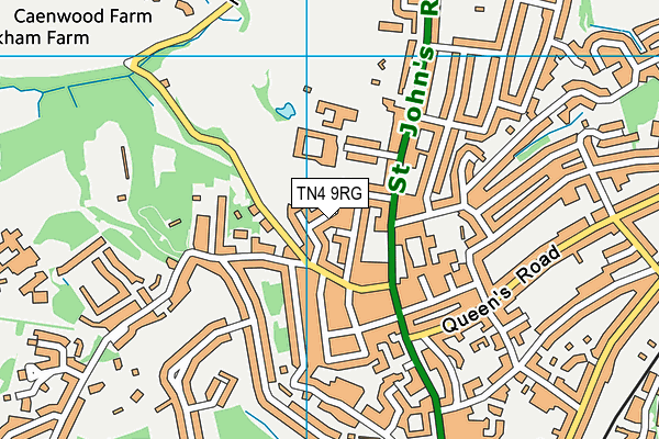 TN4 9RG map - OS VectorMap District (Ordnance Survey)