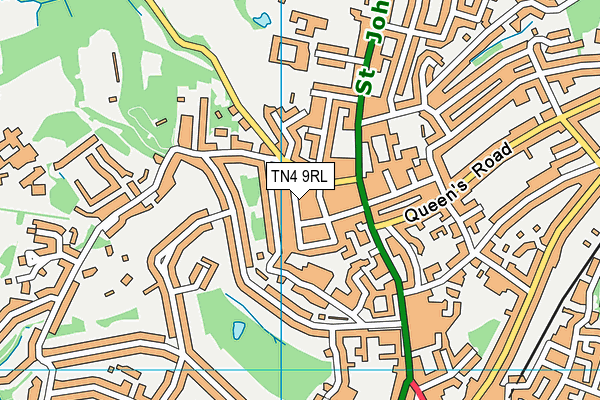 TN4 9RL map - OS VectorMap District (Ordnance Survey)