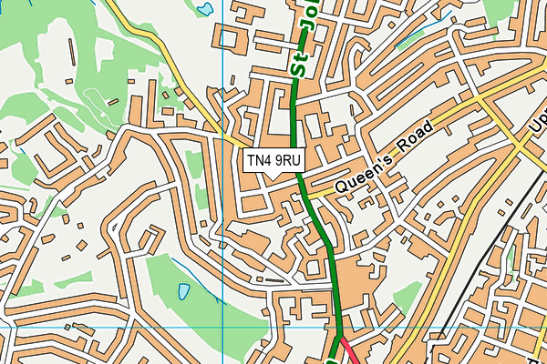 TN4 9RU map - OS VectorMap District (Ordnance Survey)