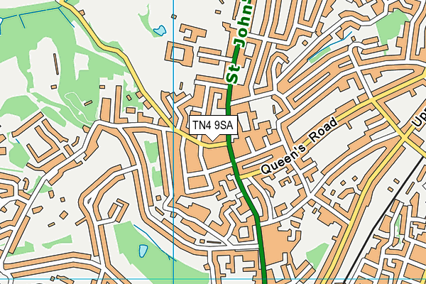 TN4 9SA map - OS VectorMap District (Ordnance Survey)