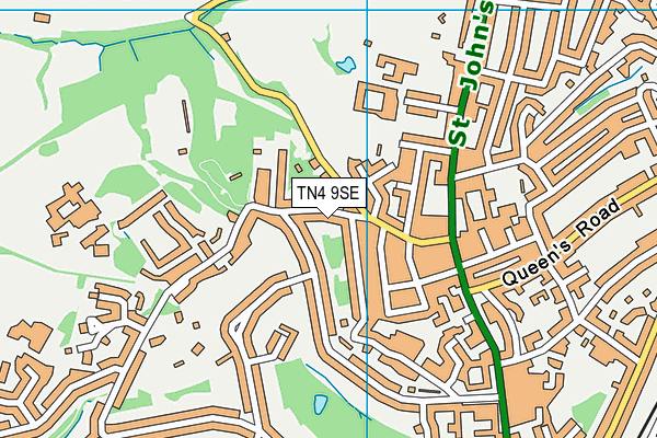 TN4 9SE map - OS VectorMap District (Ordnance Survey)