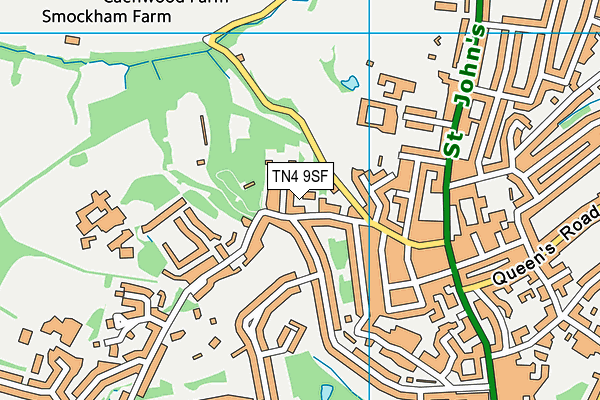 TN4 9SF map - OS VectorMap District (Ordnance Survey)