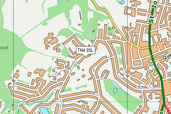 TN4 9SL map - OS VectorMap District (Ordnance Survey)