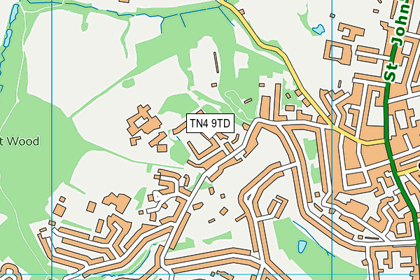 TN4 9TD map - OS VectorMap District (Ordnance Survey)