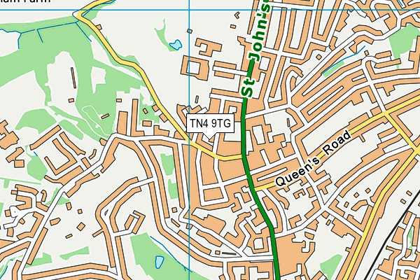 TN4 9TG map - OS VectorMap District (Ordnance Survey)