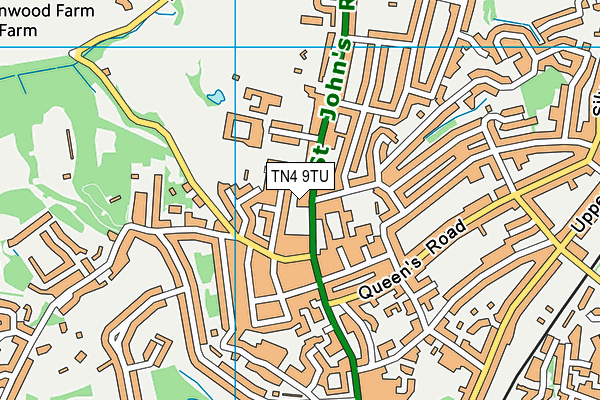 TN4 9TU map - OS VectorMap District (Ordnance Survey)