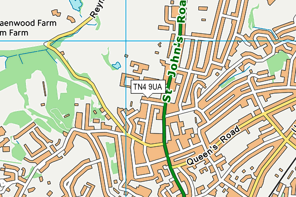 TN4 9UA map - OS VectorMap District (Ordnance Survey)