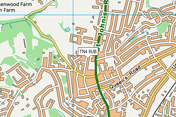 TN4 9UB map - OS VectorMap District (Ordnance Survey)