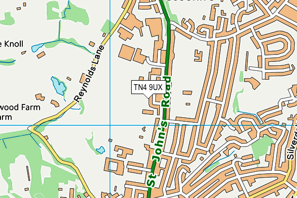 TN4 9UX map - OS VectorMap District (Ordnance Survey)