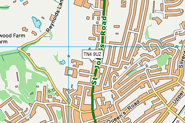 TN4 9UZ map - OS VectorMap District (Ordnance Survey)