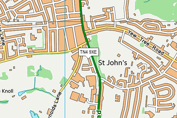 TN4 9XE map - OS VectorMap District (Ordnance Survey)