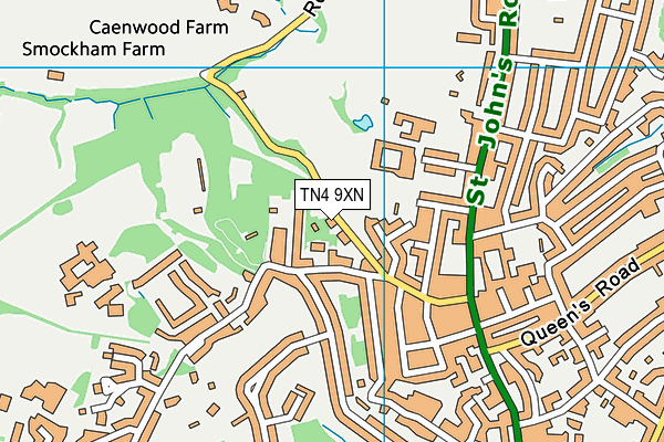 TN4 9XN map - OS VectorMap District (Ordnance Survey)