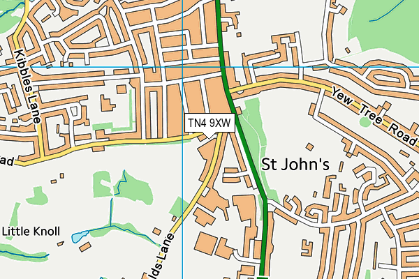 TN4 9XW map - OS VectorMap District (Ordnance Survey)