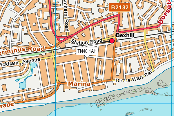 TN40 1AH map - OS VectorMap District (Ordnance Survey)