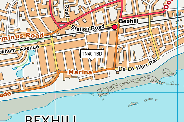 Map of BEXHILL COFFEE SHOP LTD at district scale