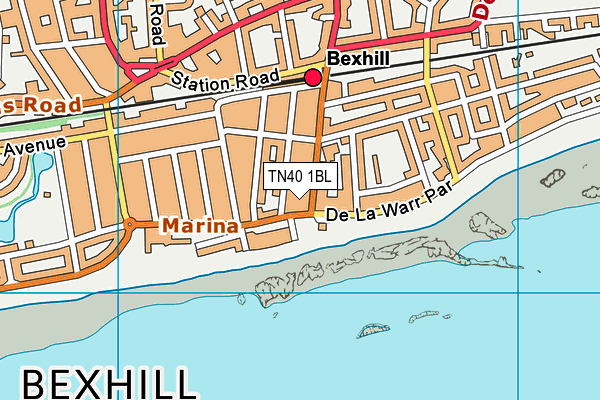 TN40 1BL map - OS VectorMap District (Ordnance Survey)