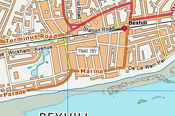 TN40 1BY map - OS VectorMap District (Ordnance Survey)