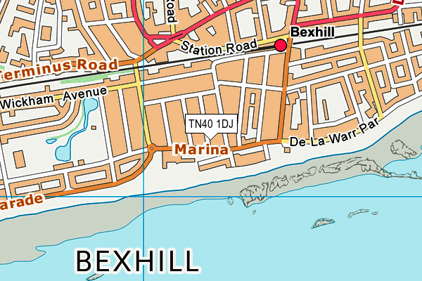 TN40 1DJ map - OS VectorMap District (Ordnance Survey)