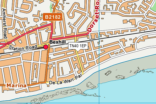 TN40 1EP map - OS VectorMap District (Ordnance Survey)