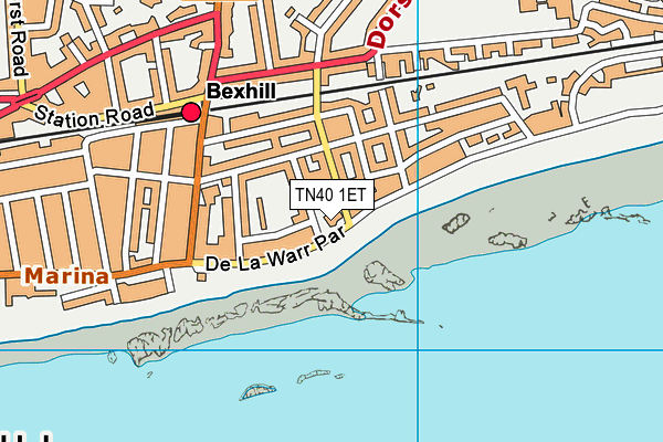 TN40 1ET map - OS VectorMap District (Ordnance Survey)