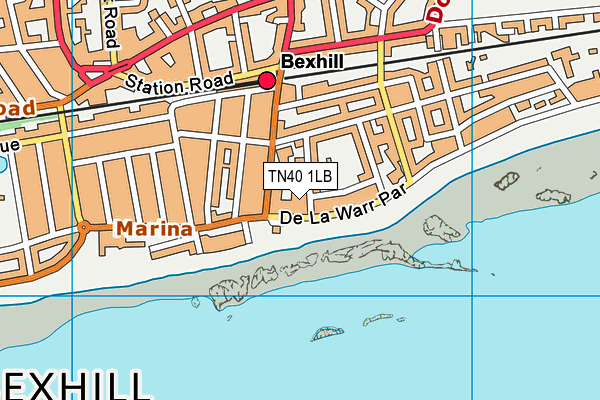 TN40 1LB map - OS VectorMap District (Ordnance Survey)
