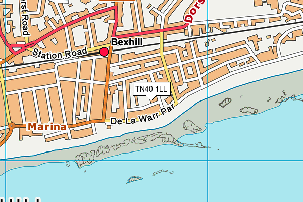 TN40 1LL map - OS VectorMap District (Ordnance Survey)
