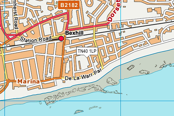 TN40 1LP map - OS VectorMap District (Ordnance Survey)