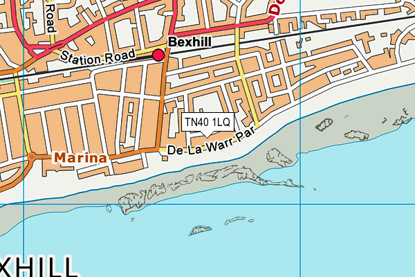 TN40 1LQ map - OS VectorMap District (Ordnance Survey)