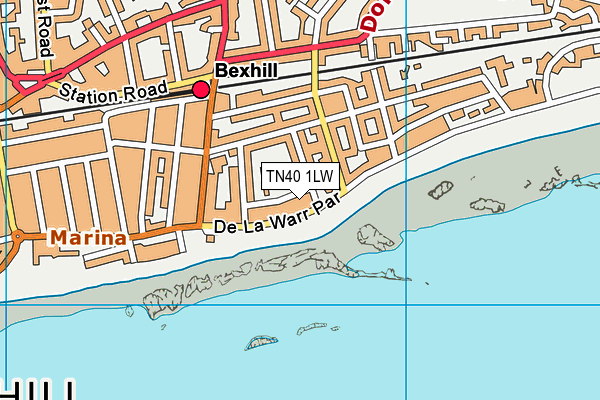 TN40 1LW map - OS VectorMap District (Ordnance Survey)