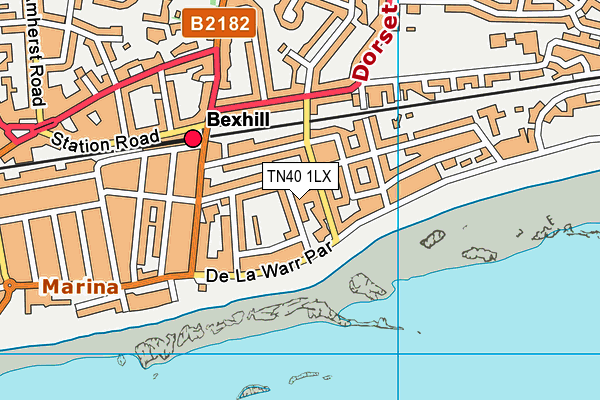 TN40 1LX map - OS VectorMap District (Ordnance Survey)