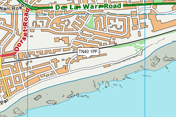 TN40 1PF map - OS VectorMap District (Ordnance Survey)