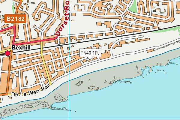 TN40 1PJ map - OS VectorMap District (Ordnance Survey)