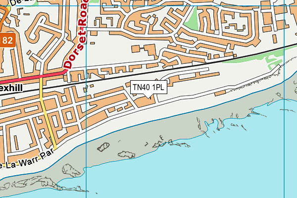 TN40 1PL map - OS VectorMap District (Ordnance Survey)