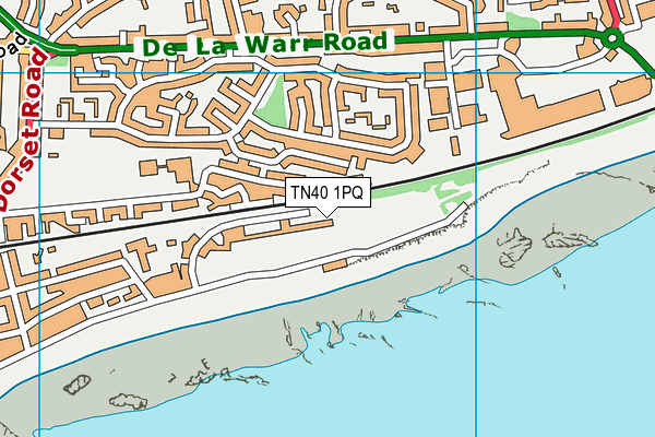 TN40 1PQ map - OS VectorMap District (Ordnance Survey)