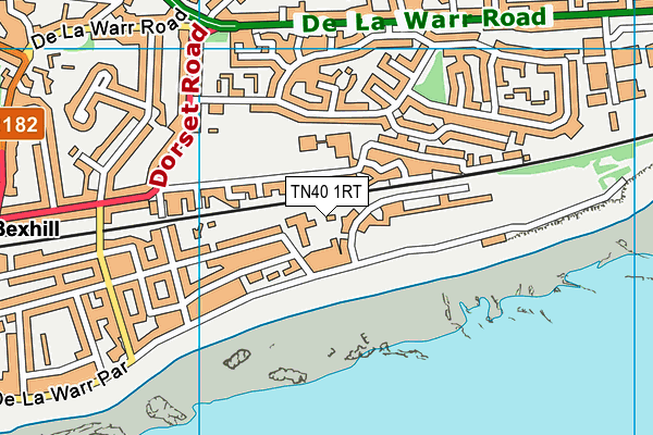 TN40 1RT map - OS VectorMap District (Ordnance Survey)