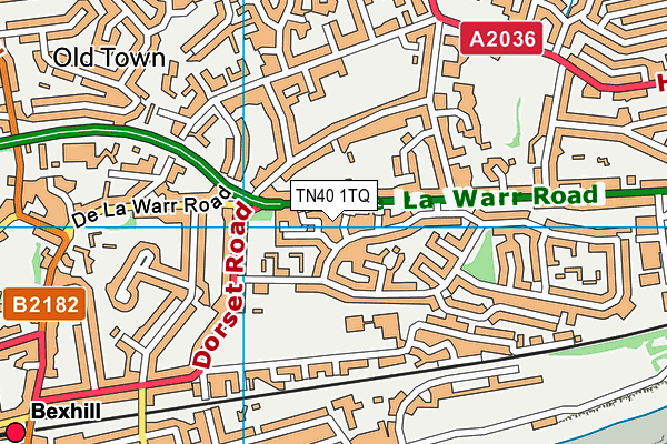 TN40 1TQ map - OS VectorMap District (Ordnance Survey)