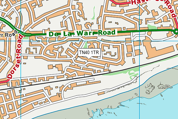 TN40 1TR map - OS VectorMap District (Ordnance Survey)